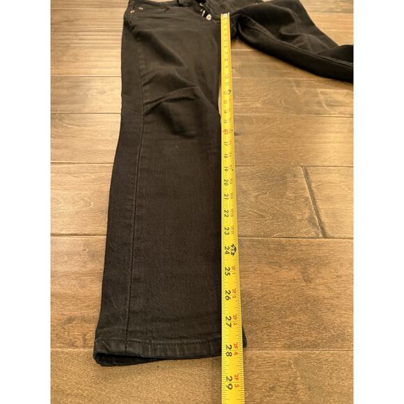 Levis 501 S Womens Black Denim Straight Leg BIG E Button Fly Jeans Size 24x28 - Picture 11 of 14